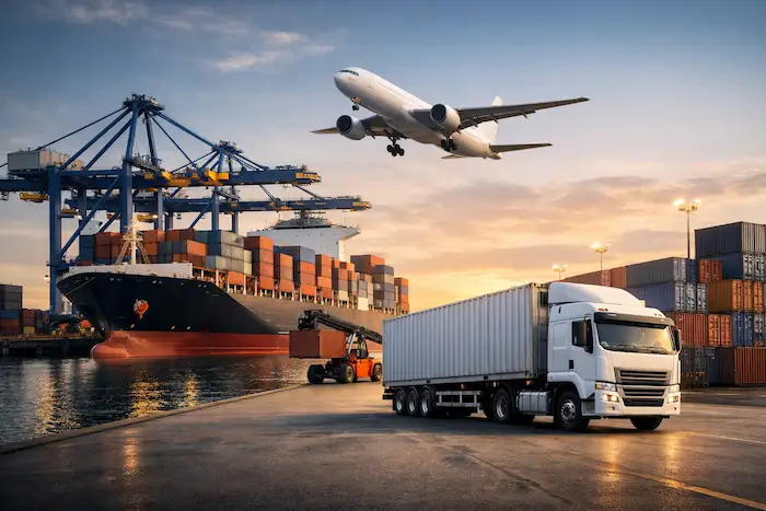 Logistics modal types air sea land freight explanation