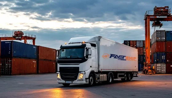 FastShip value-added logistics in Dubai featuring DDP shipping, secure UAE warehousing, and a multimodal fleet of cargo planes, ships, and freight trucks.
